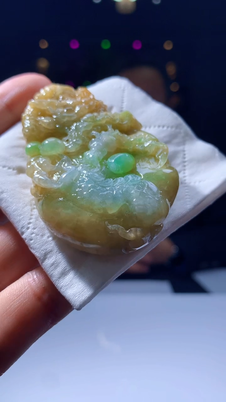 【闪购商品】定制翡翠未镶嵌1015hn-毛货挂件34