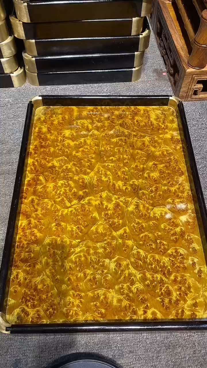 木木雕款B****r大茶盘一个