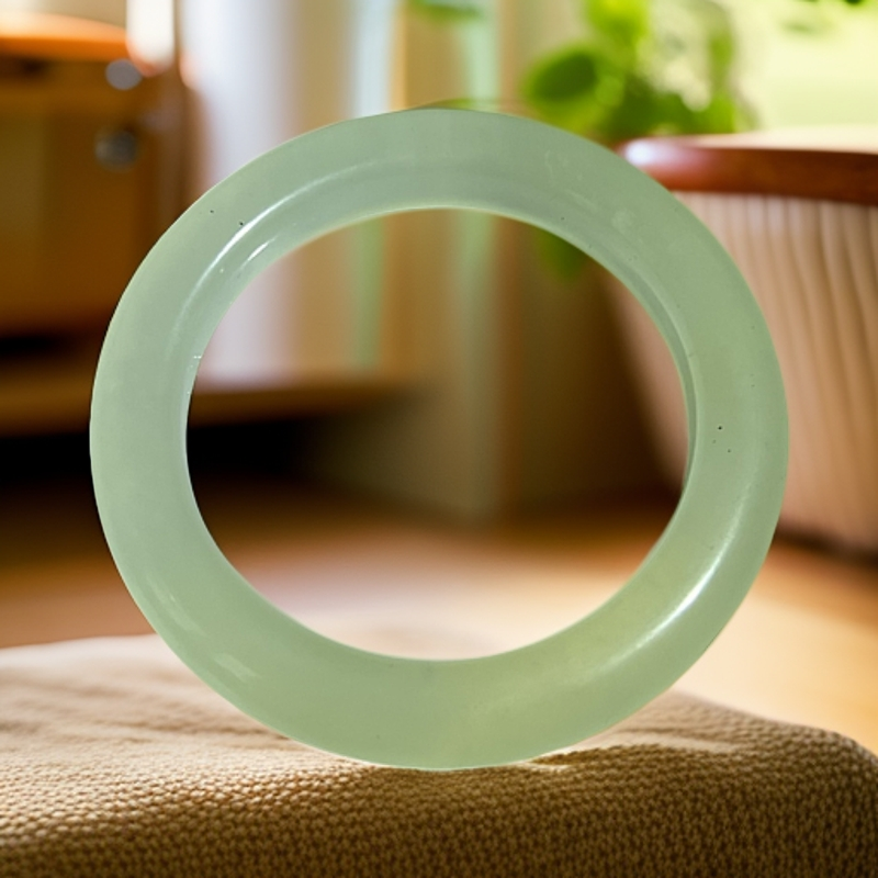 蛇纹石玉发一个手镯