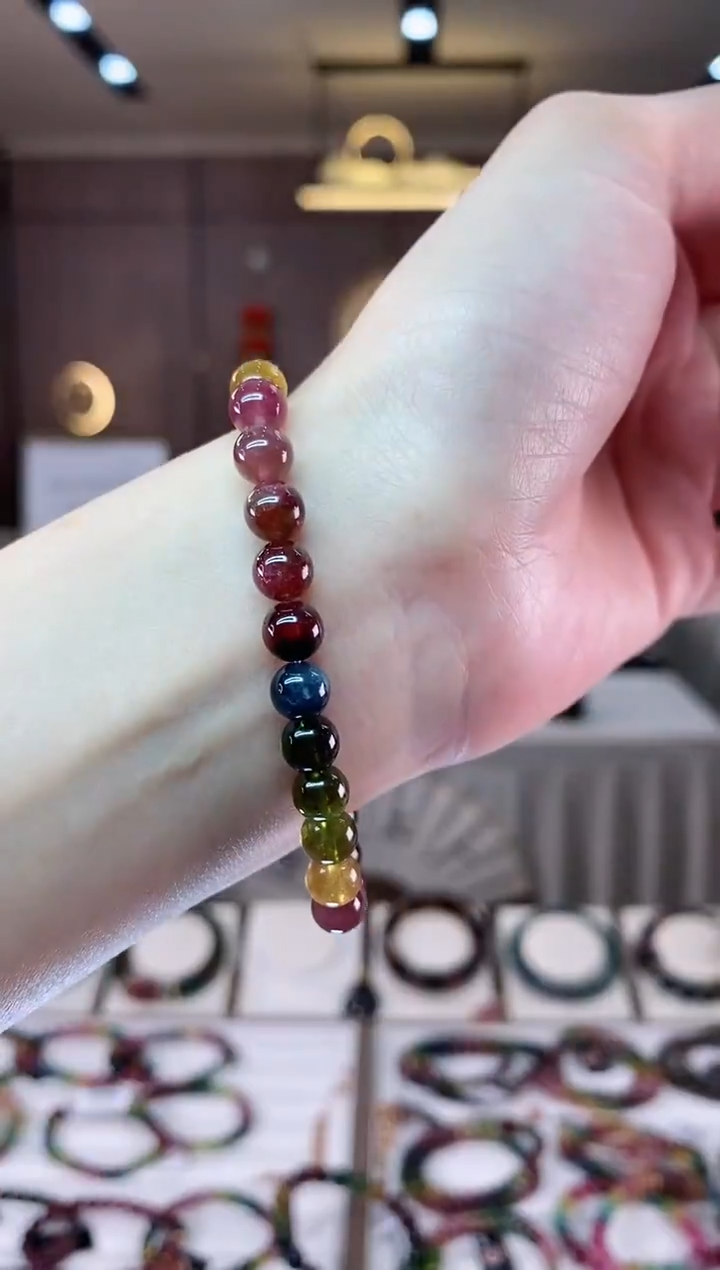 【闪购商品】碧玺单圈手串6mm+未镶嵌一物一证dan