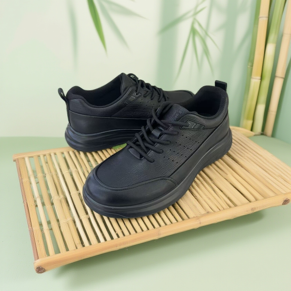 蜘蛛王皮鞋男士皮鞋商务通勤平底黑色休闲软底软面系带