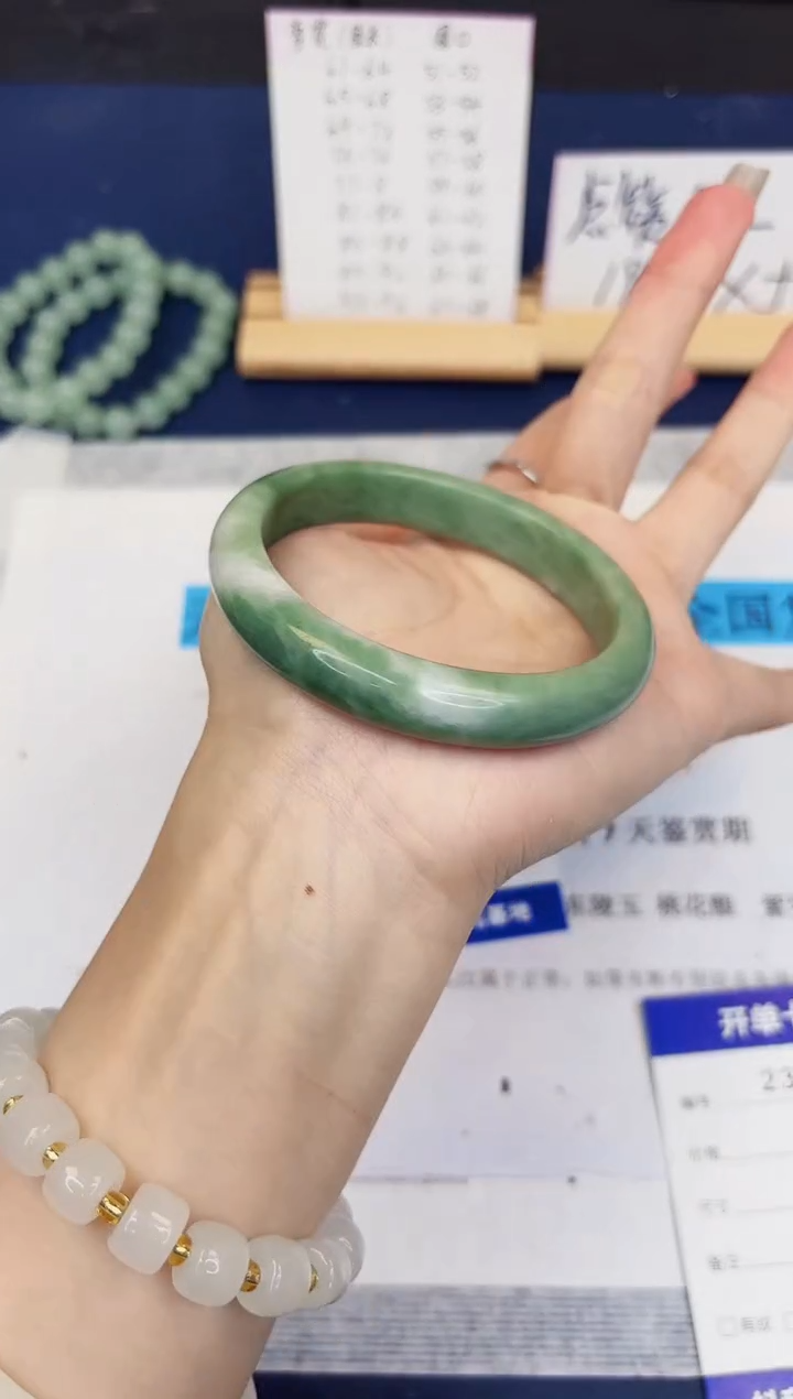 【闪购商品】石英质玉手镯未镶嵌230-翠玉-圈口60