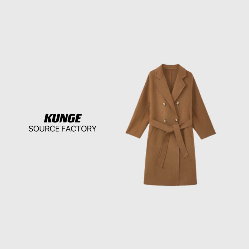 KUNGE-法式气质风衣长袖宽松时尚百搭外套-8787