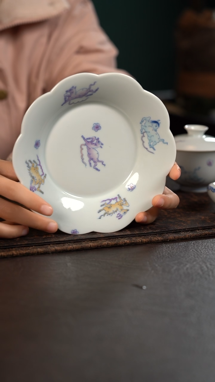 【闪购商品】杯活动价聚澜堂斗彩小鹿壶承