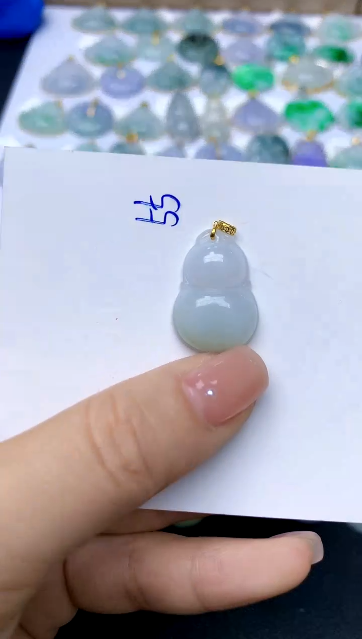 【闪购商品】翡翠颈饰18K金镶嵌55天然A货翡翠