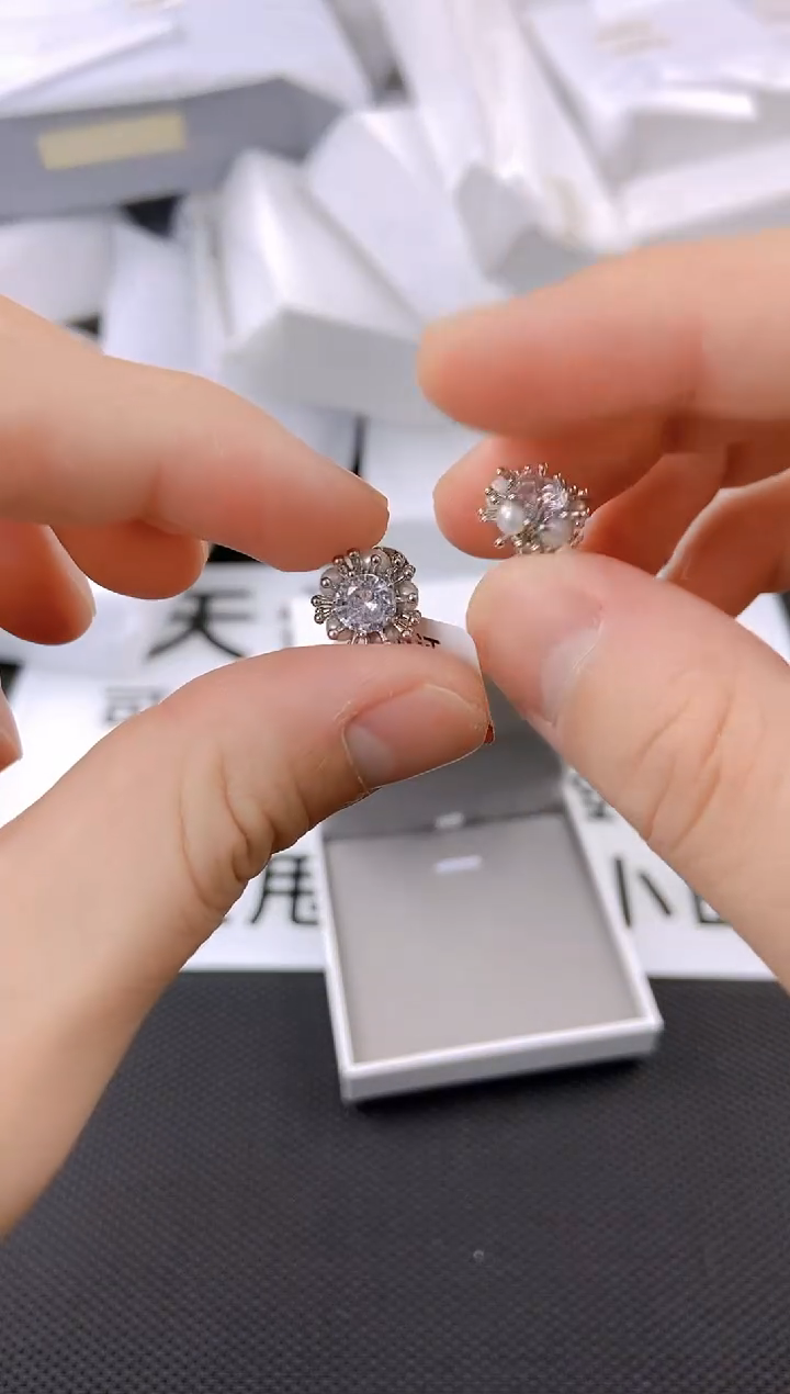 未镶嵌耳饰淡水珍珠ed1044