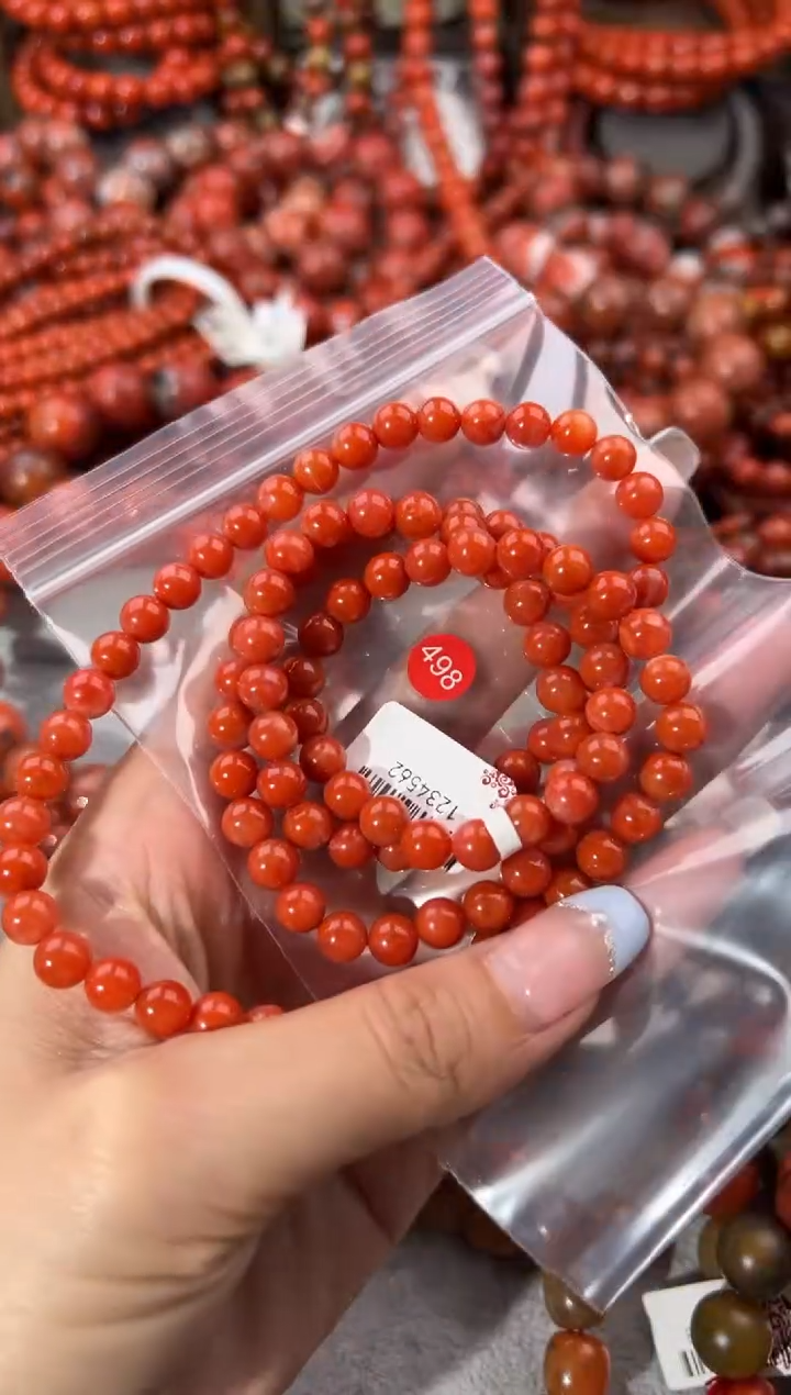 未镶嵌手串南红玛瑙6+