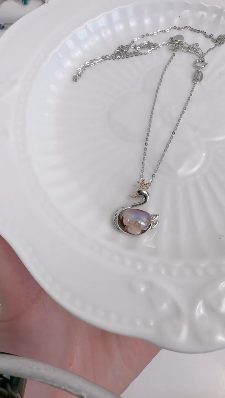 【闪购商品】淡水珍珠颈饰银S925镶嵌s15