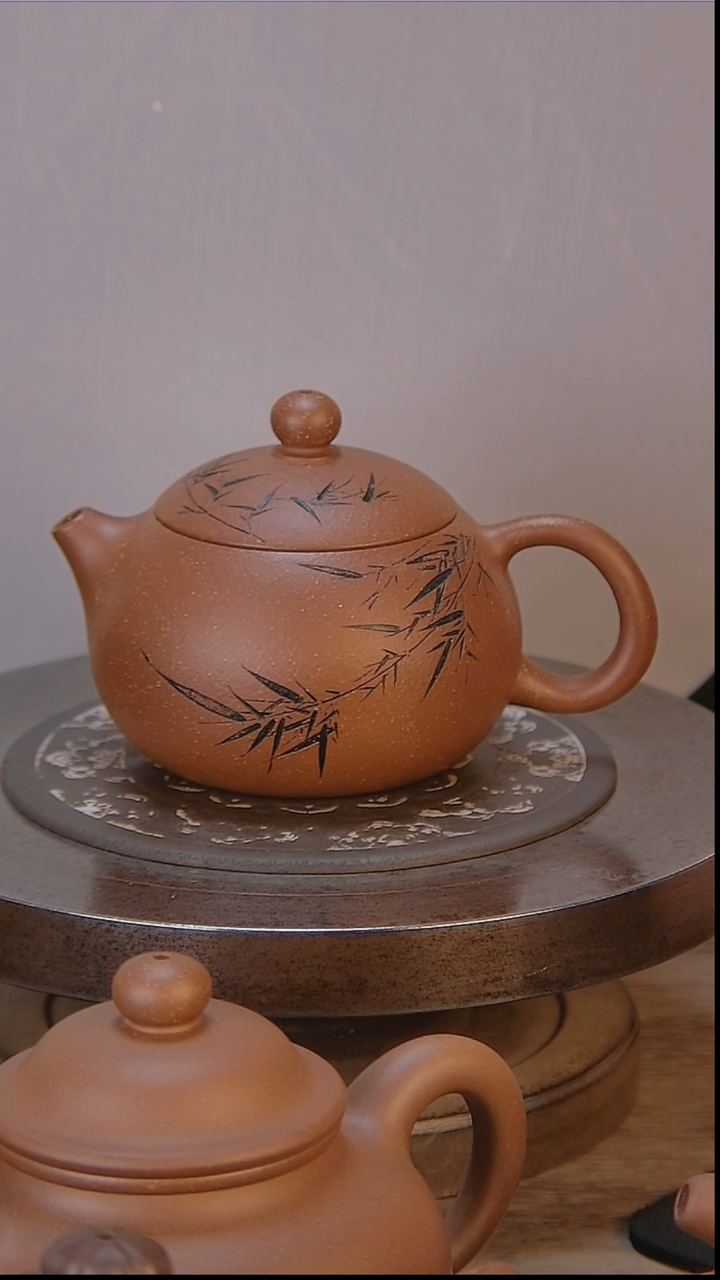 茶壶紫砂竹叶西施壶
