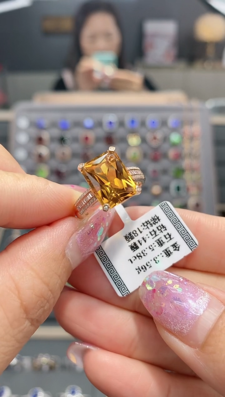 【闪购商品】碧玺戒指18K金镶嵌5.38    