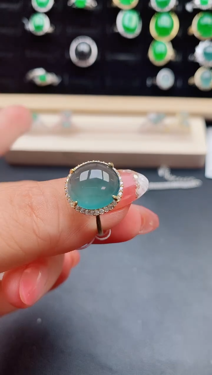 【闪购商品】翡翠戒指银S925镶嵌805050