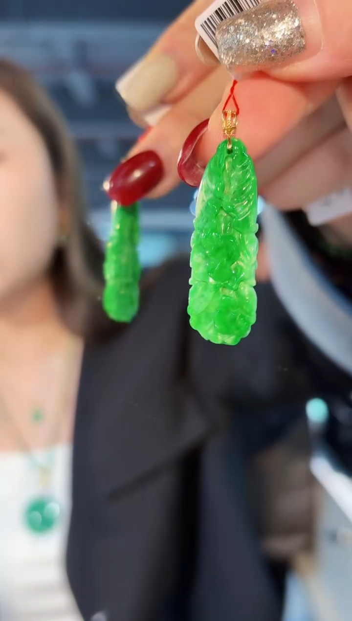 【闪购商品】翡翠颈饰18K金镶嵌缅料A货/支持复检/一件