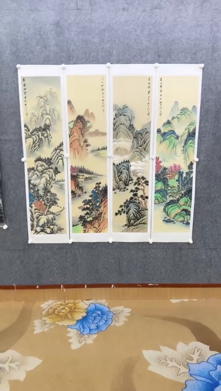 【闪购商品】书法绘画Y-张伦玉-四尺条屏-山水画