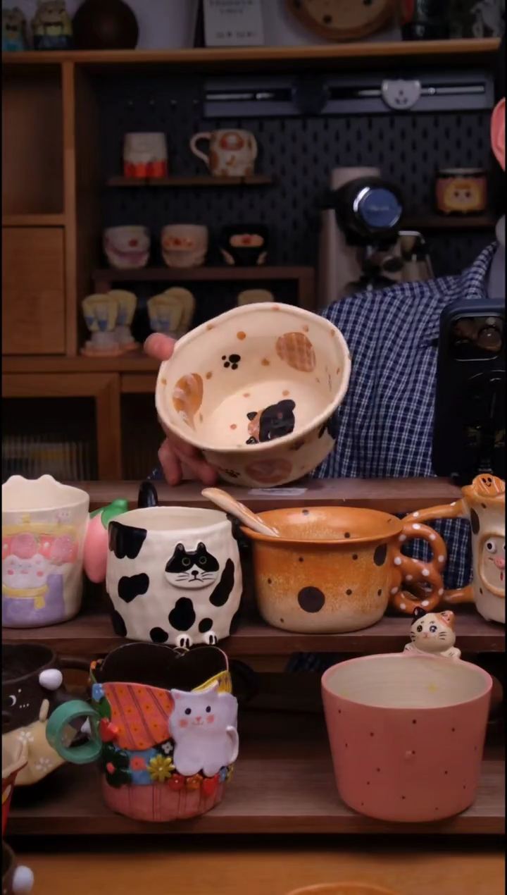 碗陶景德镇可爱设计师款陶瓷