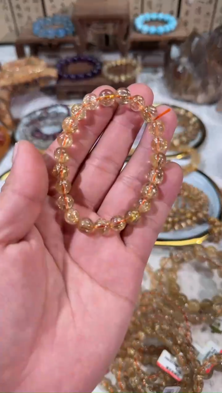 未镶嵌手串水晶SJ-748金发晶