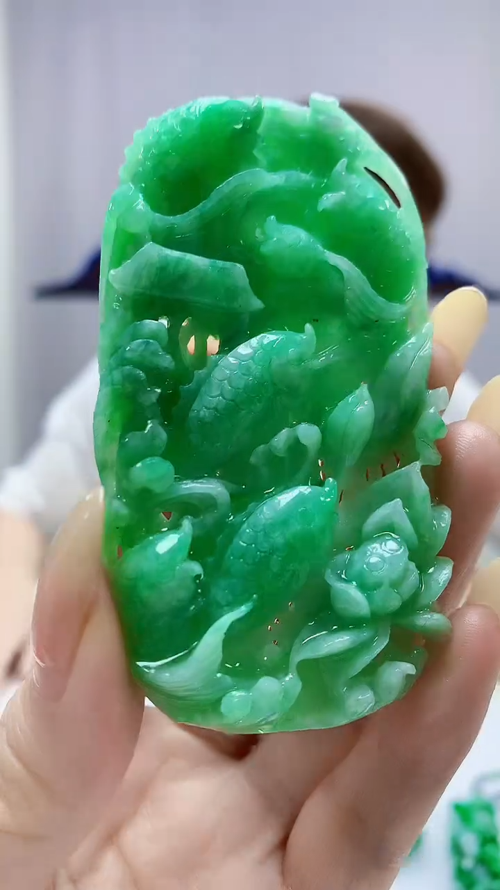 定制翡翠未镶嵌4868DD-毛货挂件143