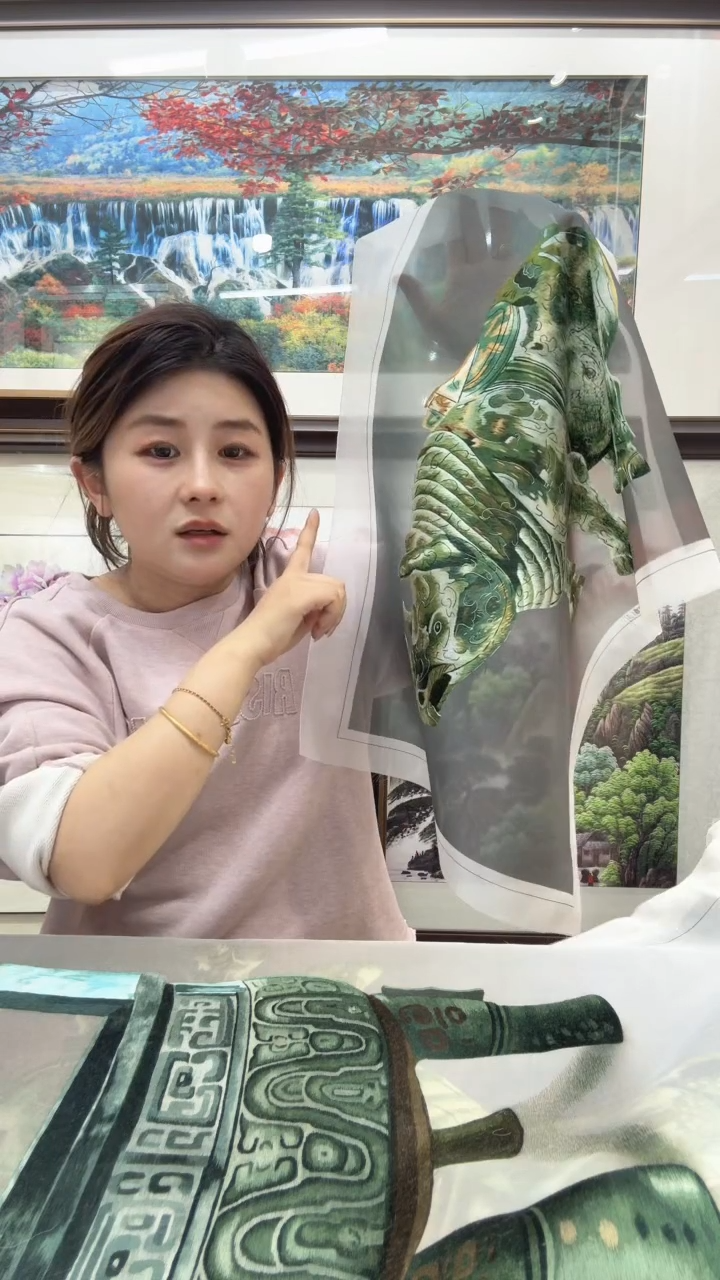 横款刺绣非遗苏绣手工工艺品绣片