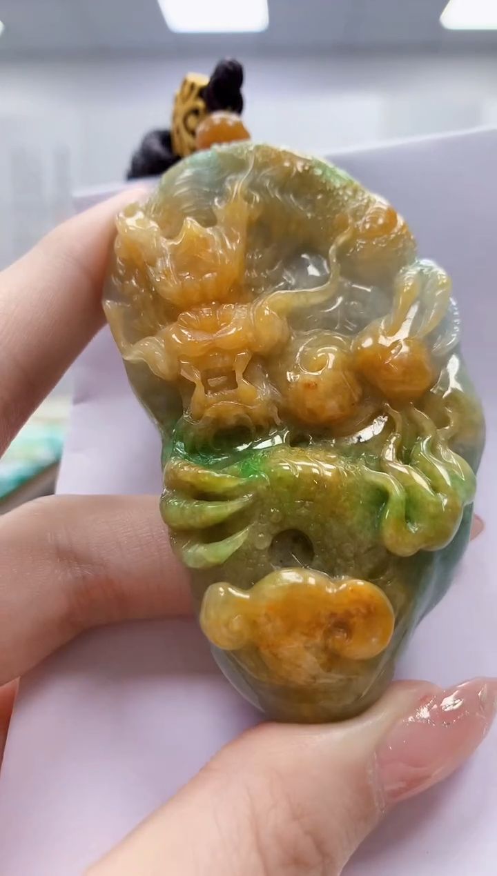 未镶嵌定制翡翠4868jw-毛货挂件33