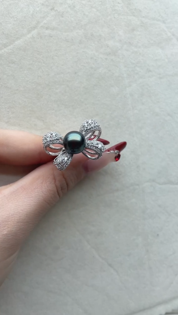 【闪购商品】海水珍珠戒指银S925镶嵌A50