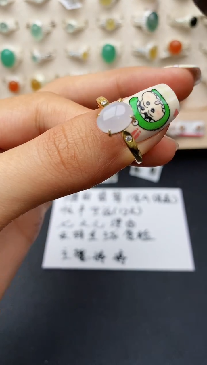 【闪购商品】翡翠戒指银S925镶嵌缅甸翡翠