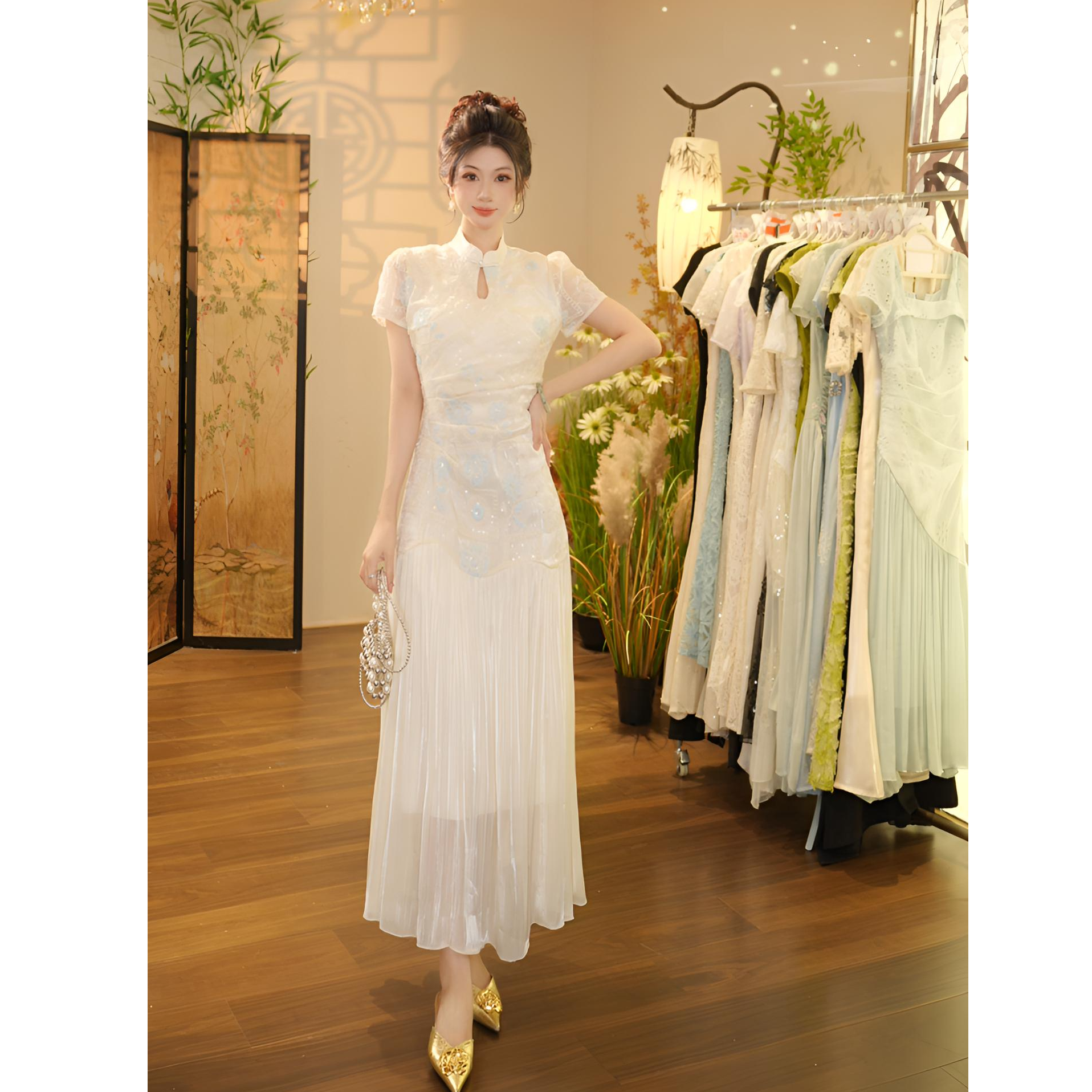 【张小小】白茶琉璃-1327 连衣裙（P256）-117cm