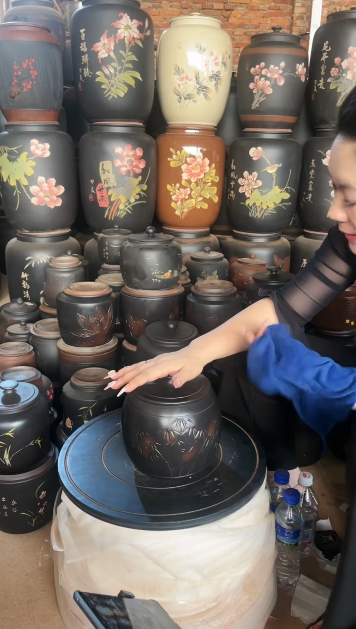 【闪购商品】壶瑕疵茶叶罐 腰鼓竹子 239