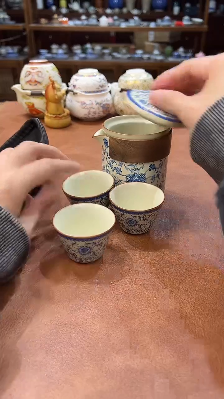 真的很便宜会开片的旅行茶具