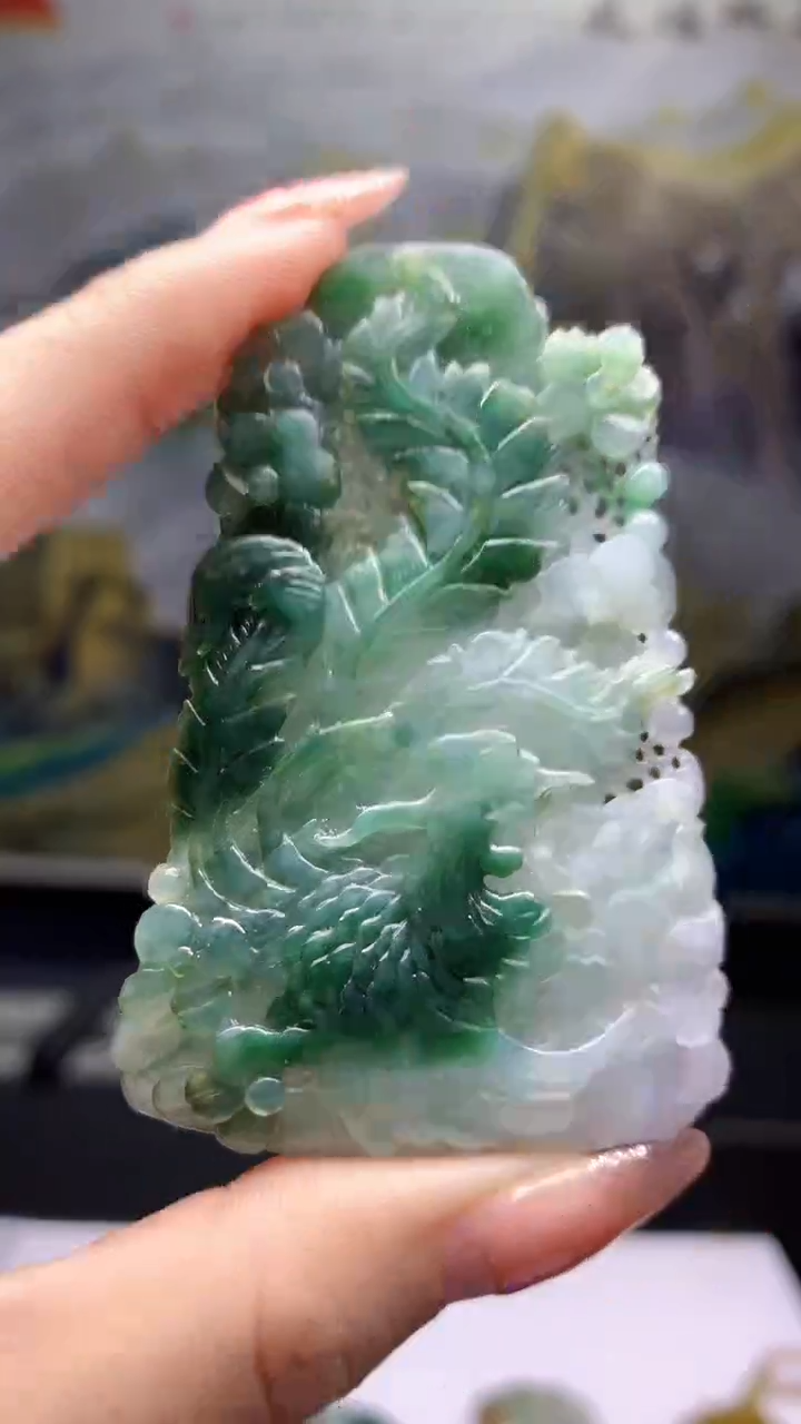 【闪购商品】定制翡翠未镶嵌1064ry-毛货挂件69