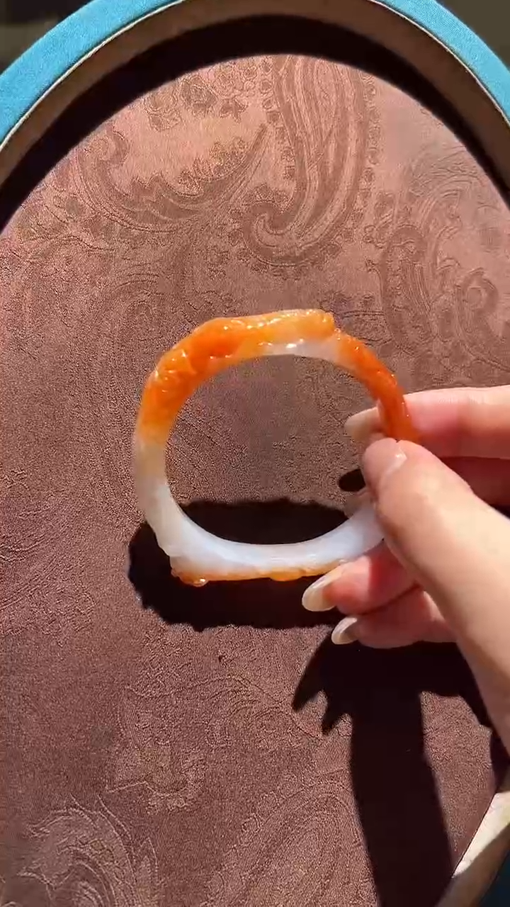 【闪购商品】翡翠手镯未镶嵌红翡绿翠 11号