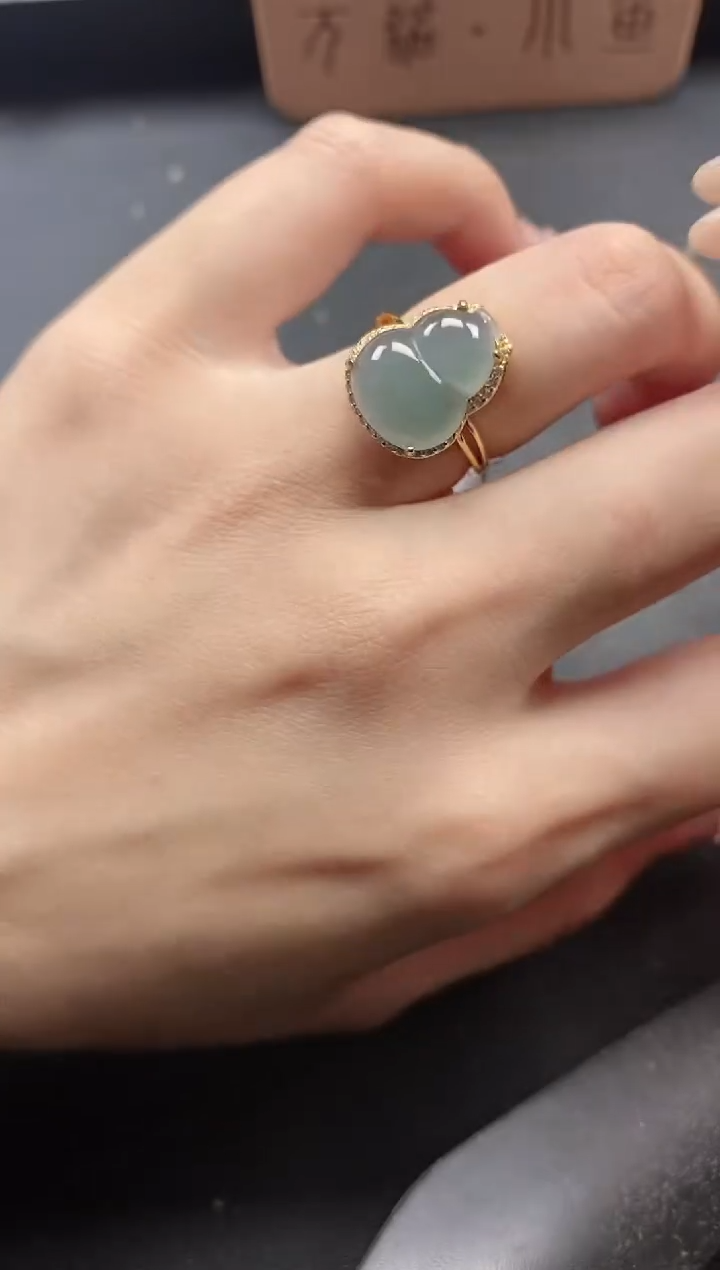 银S925镶嵌戒指翡翠51511