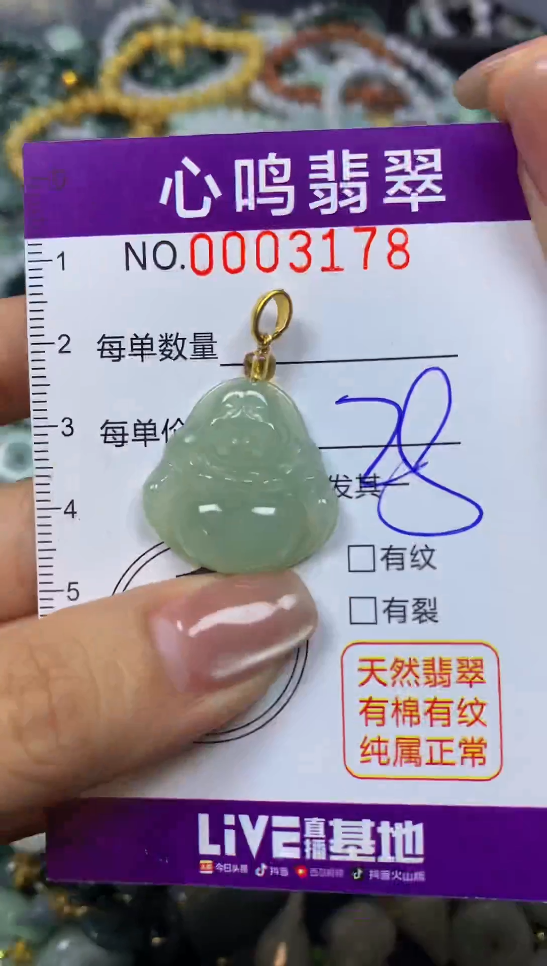 翡翠未镶嵌颈饰闪购003178