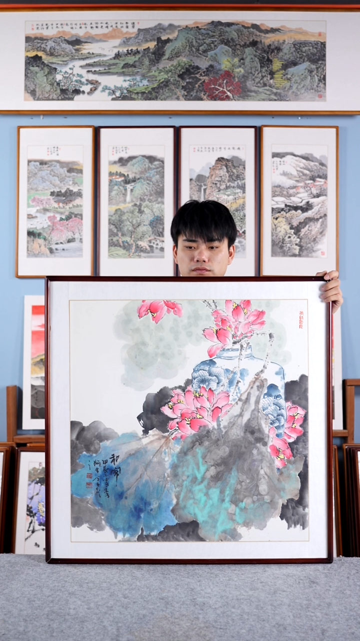 【闪购商品】国画阿里丁《和安》含框83*83