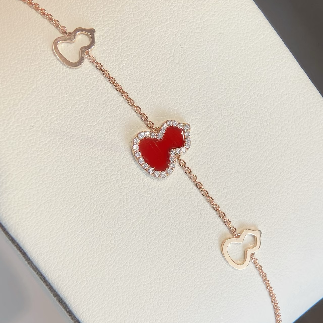 18K金红葫芦手链 CZ (定制品质48小时鉴赏期)