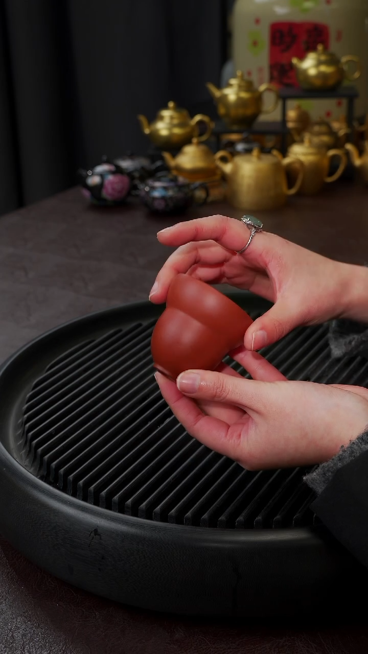 【闪购商品】杯【宜景窑】朱泥葫芦主人杯