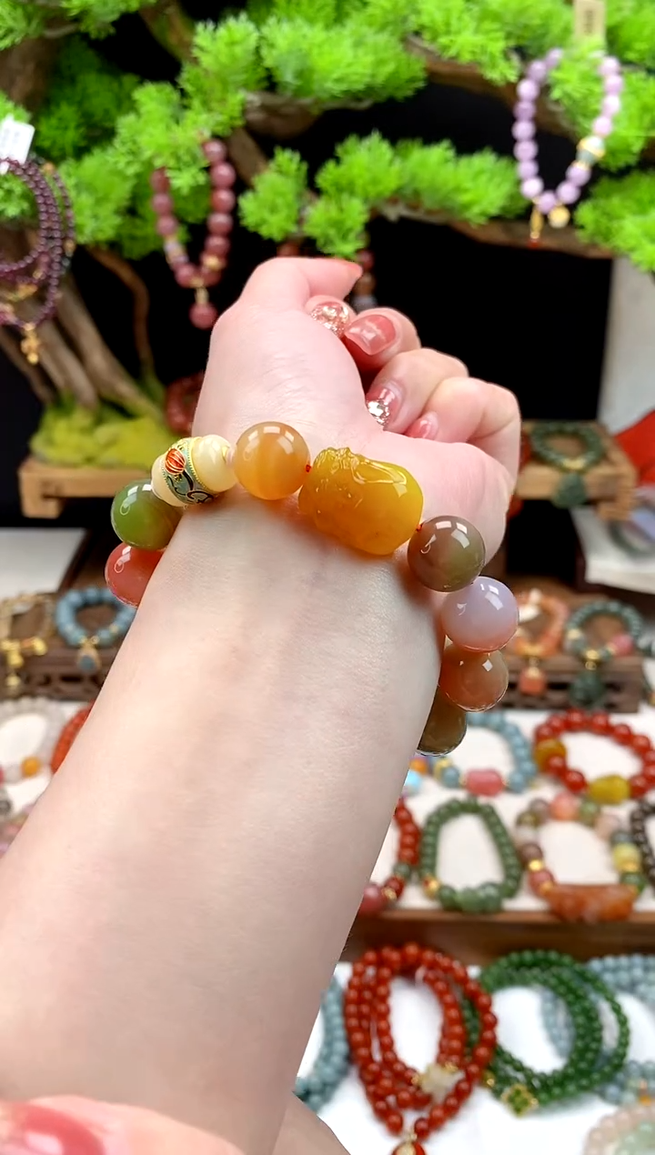 【闪购商品】玛瑙手饰未镶嵌（多样性发1）蜜蜡枣珠