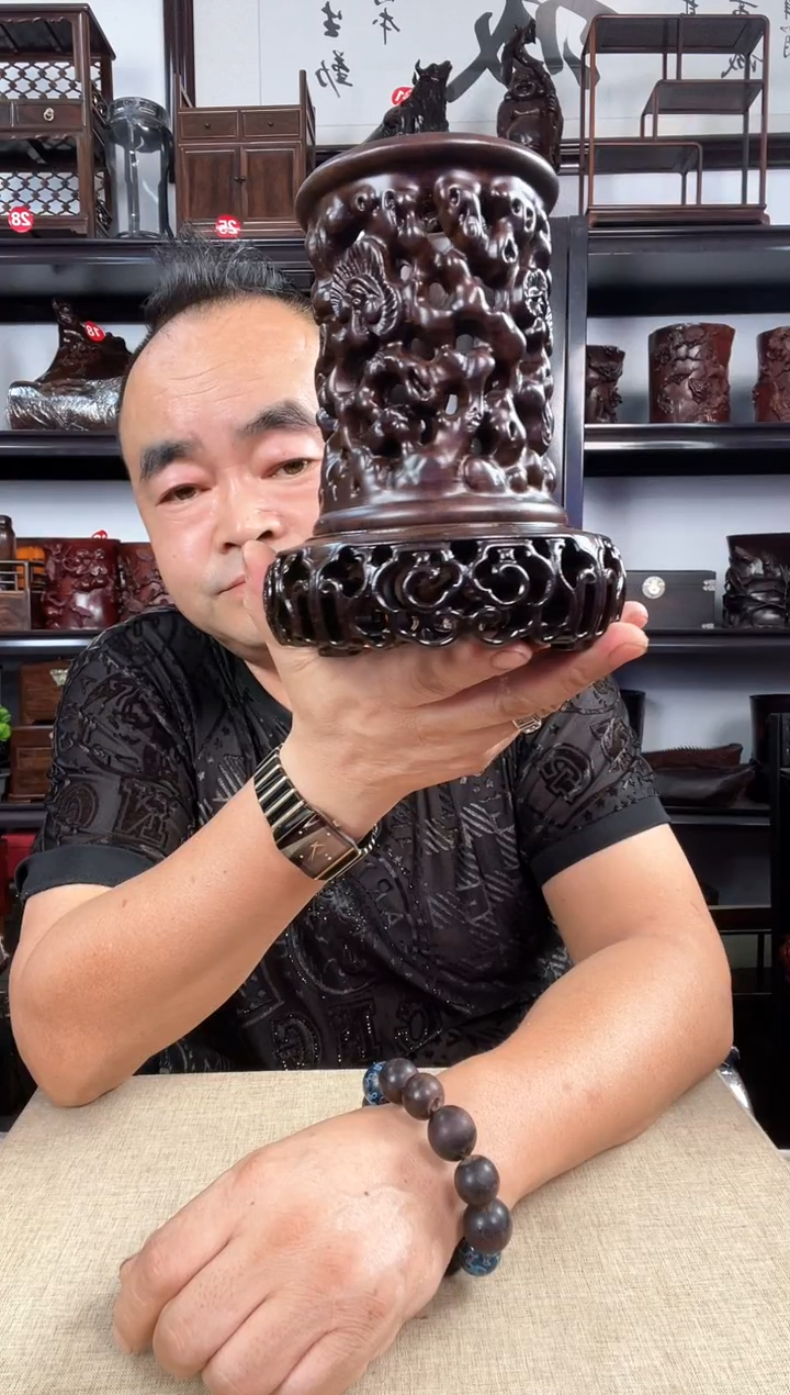 木新款笔筒+新款4老李红木工艺品