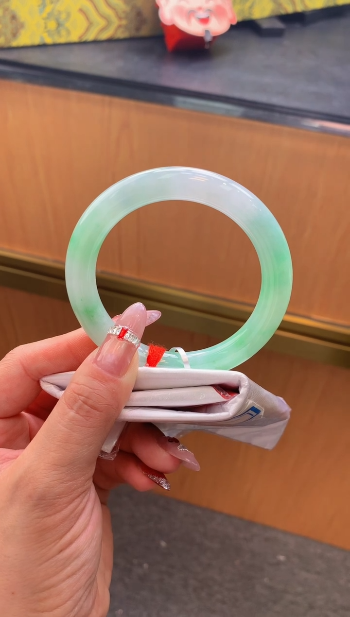 未镶嵌手镯翡翠-F19-圆条56.3