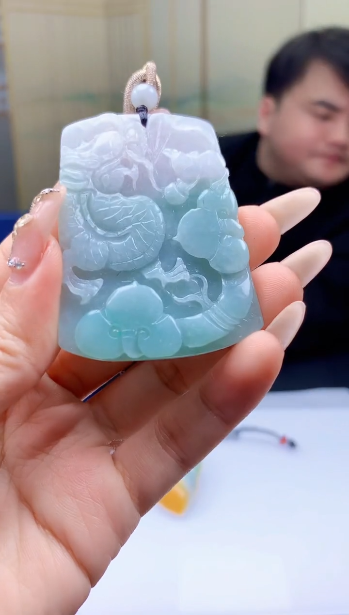 【闪购商品】定制翡翠未镶嵌5060ty-毛货挂件181