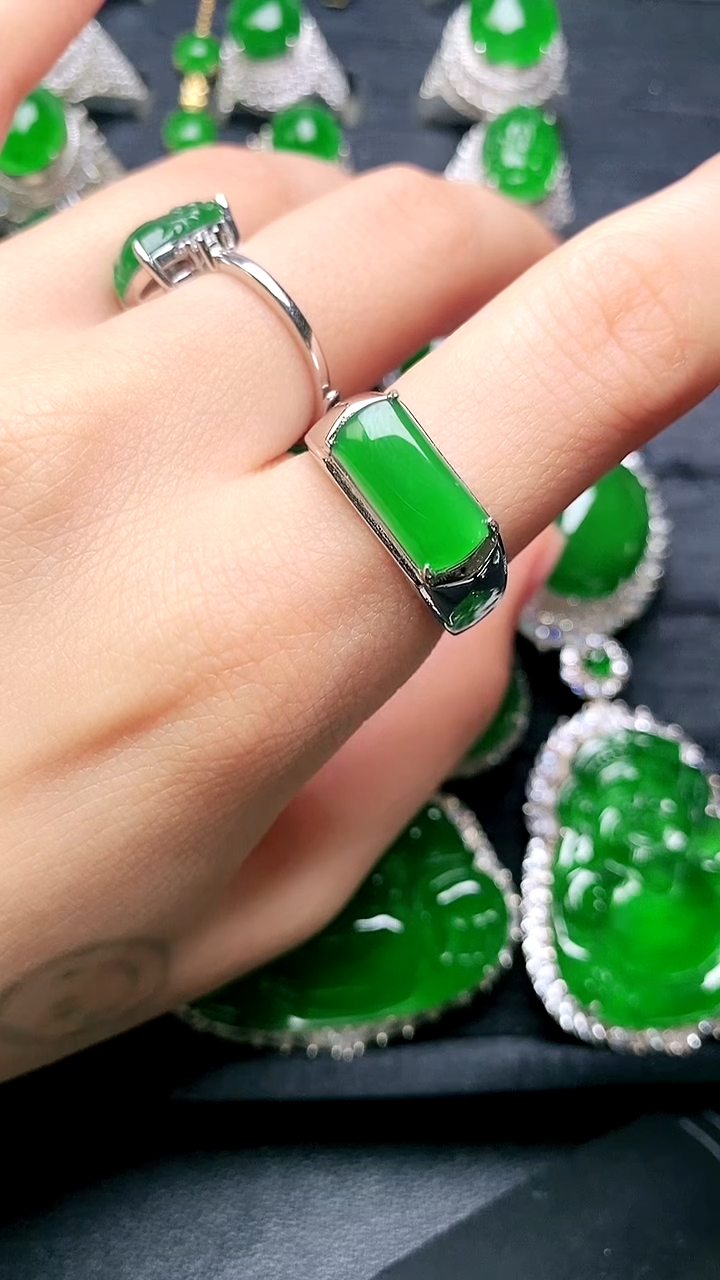 【闪购商品】翡翠戒指未镶嵌马鞍戒