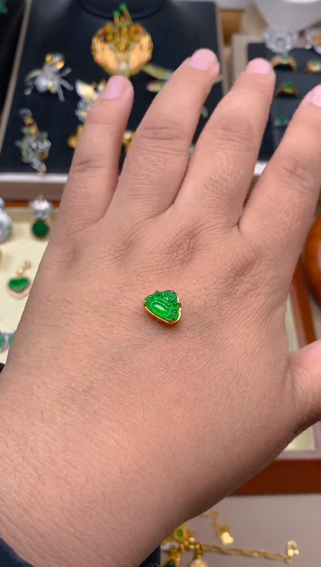 【闪购商品】翡翠颈饰银S925镶嵌佛公