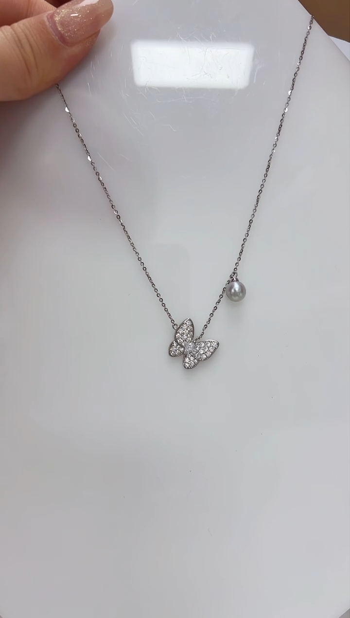 【闪购商品】海水珍珠DA银S925镶嵌c148 套链