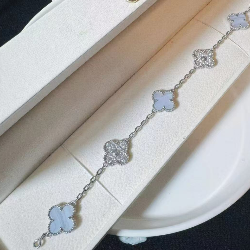 925银合成锆石手链 紫简钻手链