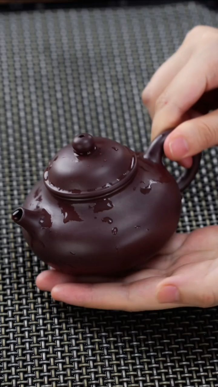 茶壶紫砂紫袍光素容天180cc