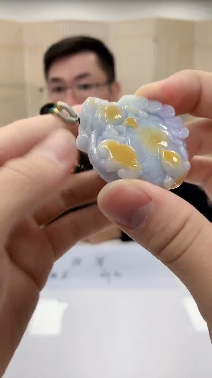 【闪购商品】定制翡翠未镶嵌5152bb-毛货挂件71