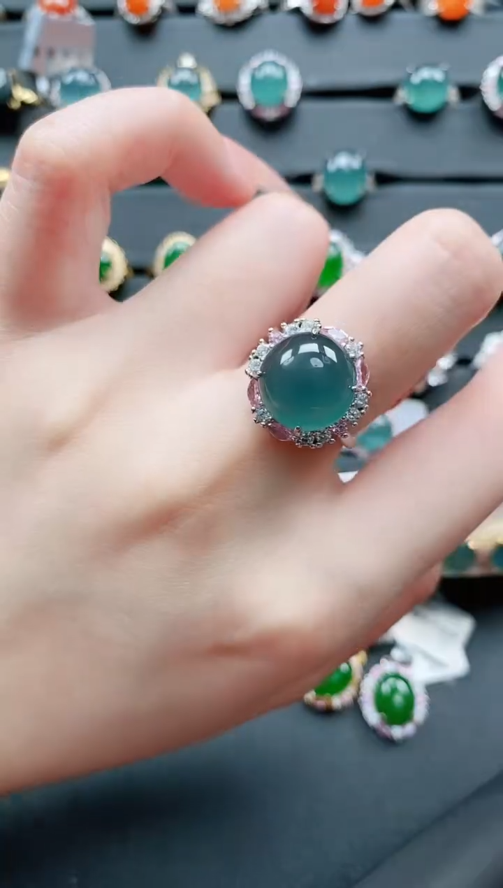 【闪购商品】翡翠戒指银S925镶嵌11111111