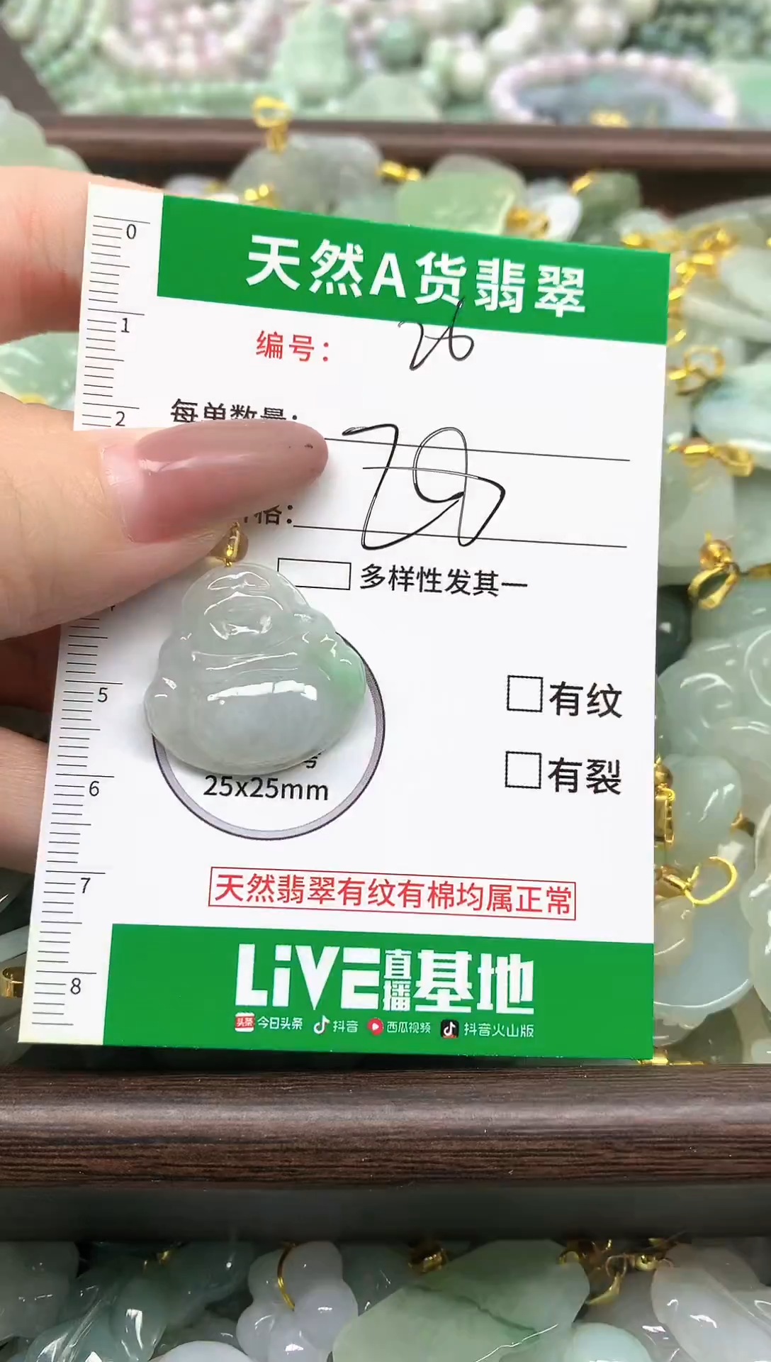 颈饰未镶嵌翡翠纯天然缅甸A货翡翠-26