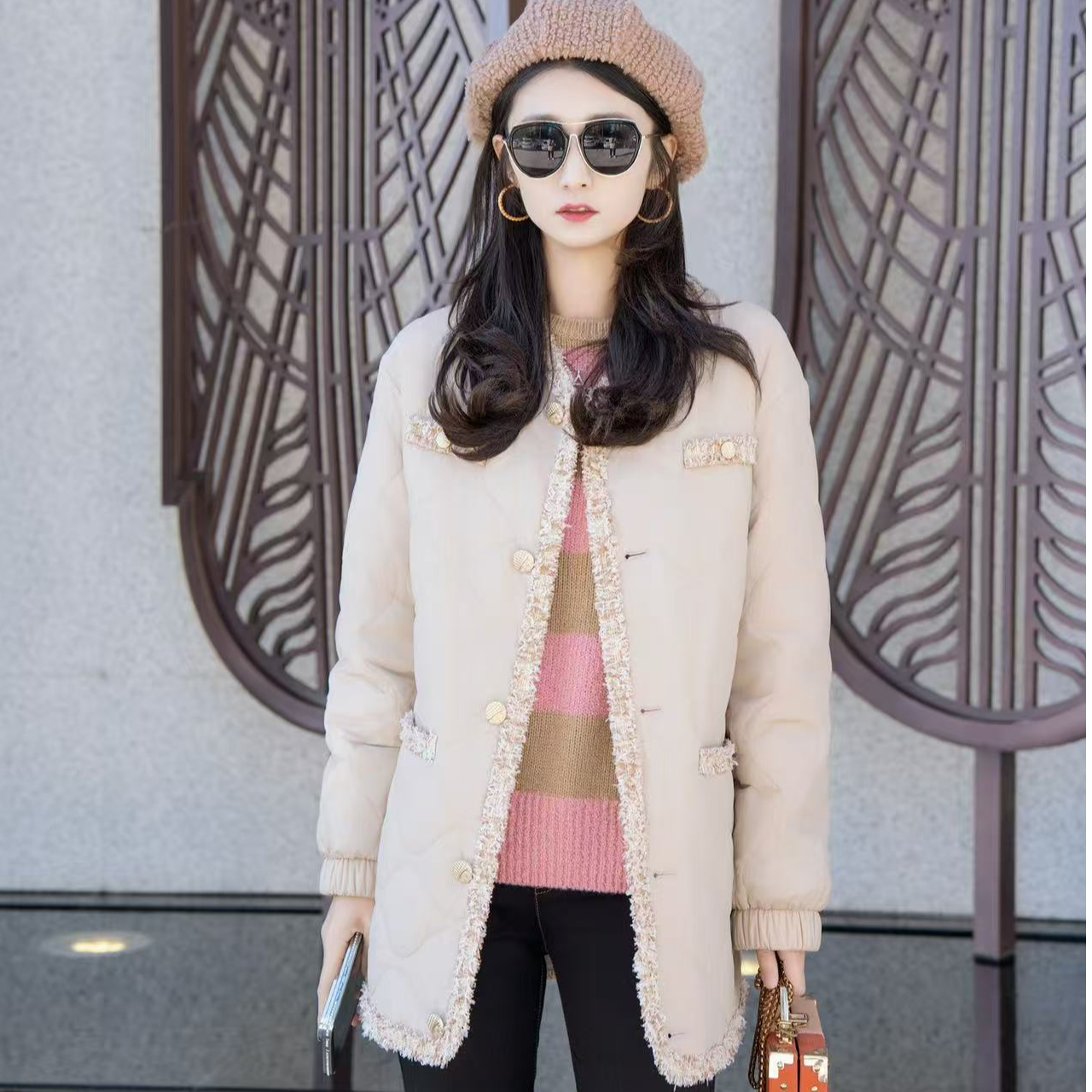 阿玛施AMASS【香款新雪丽棉服】时尚复古百搭香款新雪丽棉服540040