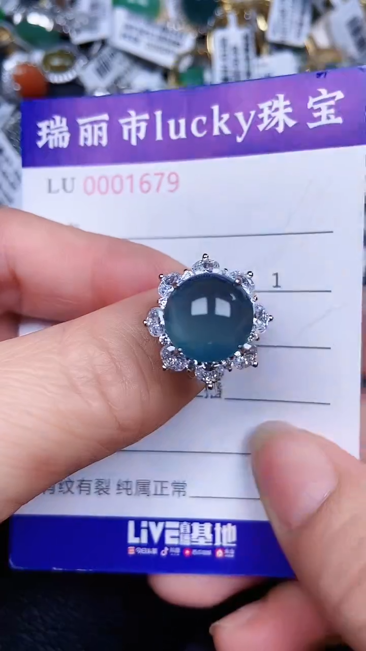 颈饰银S925镶嵌翡翠1679