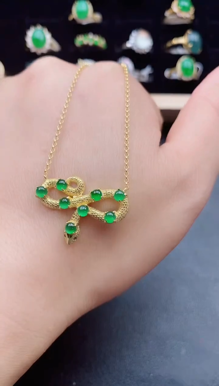 【闪购商品】翡翠吊坠(赠链)银S925镶嵌321321