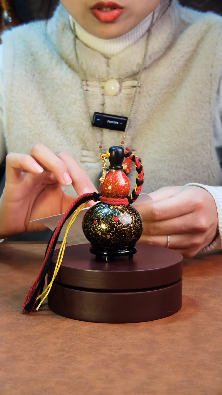 【闪购商品】234直播一物一图大漆酒葫芦送底座送挂绳